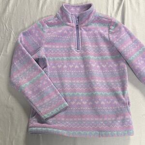 ⭐️ 1989 Place long sleeve Purple and Pink pullover 1/4 zip Fleece Top/sweater